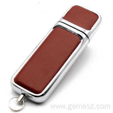Leather USB Flash Drive Custom Logo